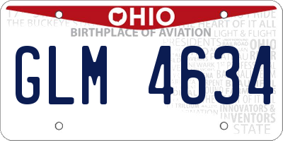 OH license plate GLM4634
