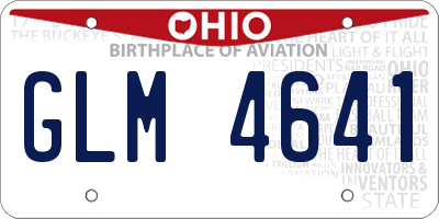 OH license plate GLM4641