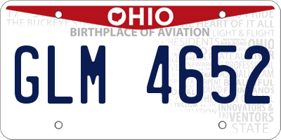 OH license plate GLM4652