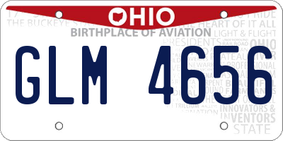 OH license plate GLM4656