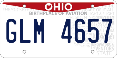 OH license plate GLM4657