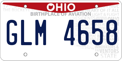 OH license plate GLM4658