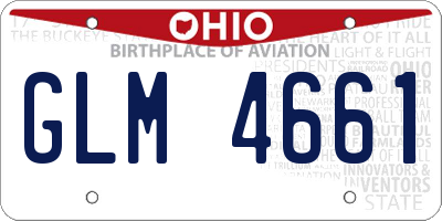 OH license plate GLM4661