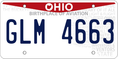 OH license plate GLM4663