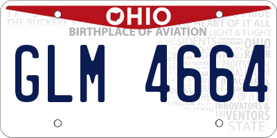 OH license plate GLM4664