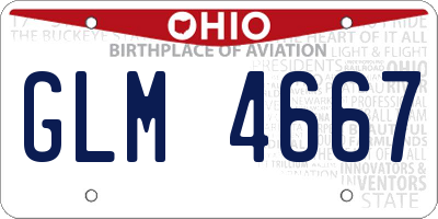 OH license plate GLM4667