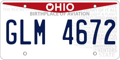 OH license plate GLM4672