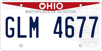 OH license plate GLM4677