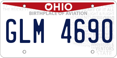 OH license plate GLM4690