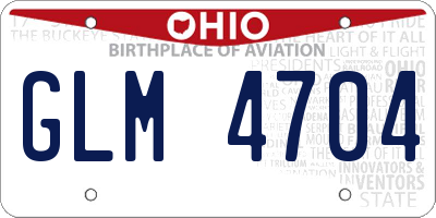 OH license plate GLM4704