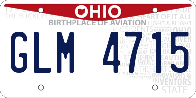 OH license plate GLM4715