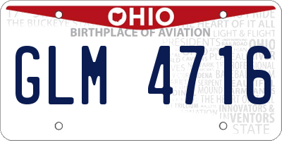 OH license plate GLM4716