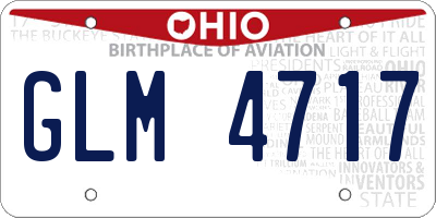 OH license plate GLM4717