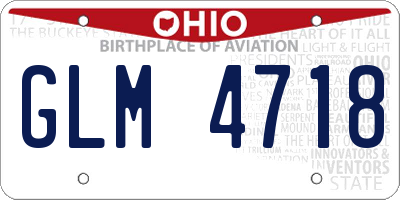 OH license plate GLM4718