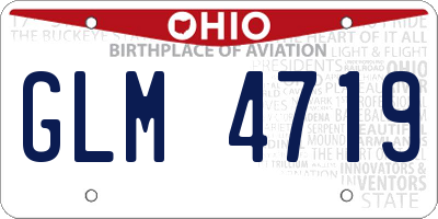 OH license plate GLM4719