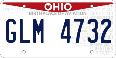 OH license plate GLM4732