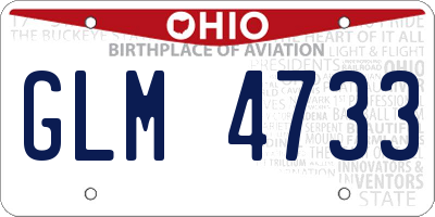 OH license plate GLM4733