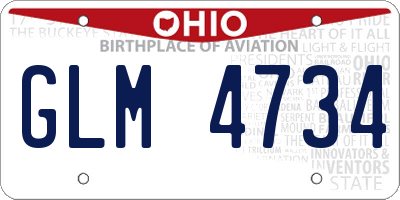 OH license plate GLM4734