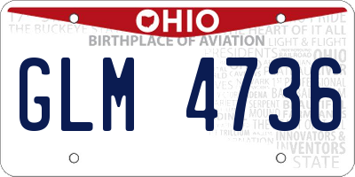 OH license plate GLM4736