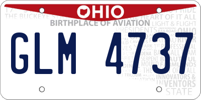 OH license plate GLM4737