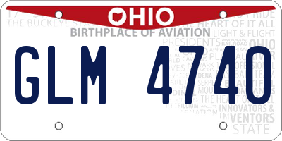 OH license plate GLM4740