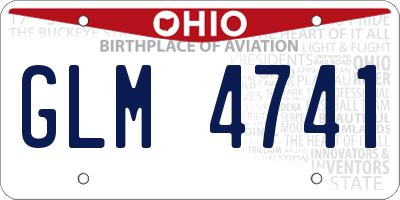 OH license plate GLM4741