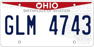 OH license plate GLM4743