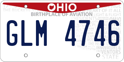 OH license plate GLM4746