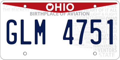 OH license plate GLM4751