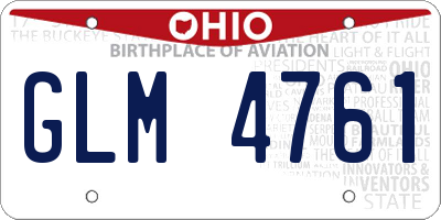 OH license plate GLM4761
