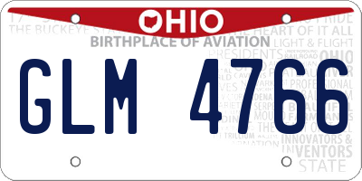 OH license plate GLM4766