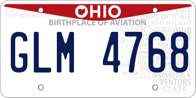 OH license plate GLM4768