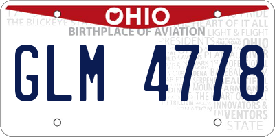 OH license plate GLM4778