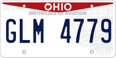 OH license plate GLM4779
