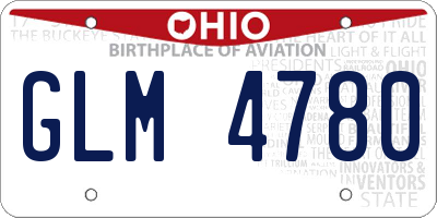 OH license plate GLM4780