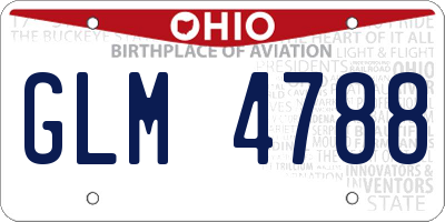 OH license plate GLM4788