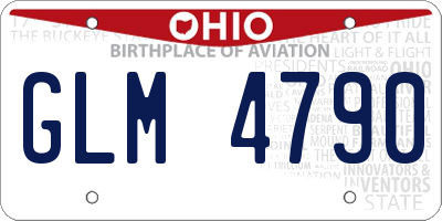 OH license plate GLM4790