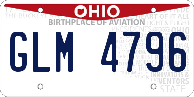 OH license plate GLM4796