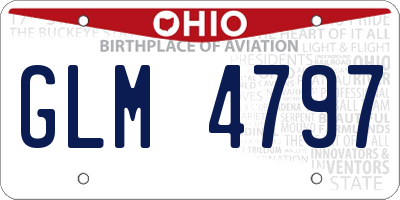 OH license plate GLM4797