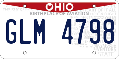 OH license plate GLM4798