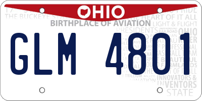 OH license plate GLM4801