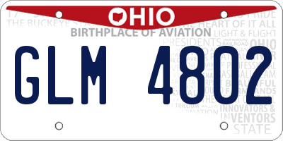 OH license plate GLM4802