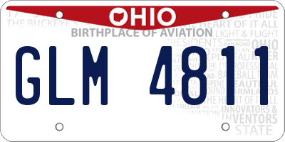 OH license plate GLM4811
