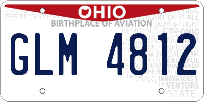 OH license plate GLM4812