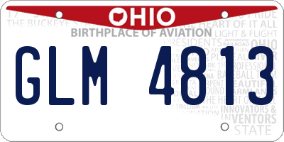 OH license plate GLM4813