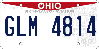 OH license plate GLM4814