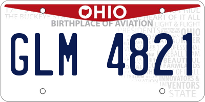 OH license plate GLM4821