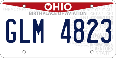 OH license plate GLM4823
