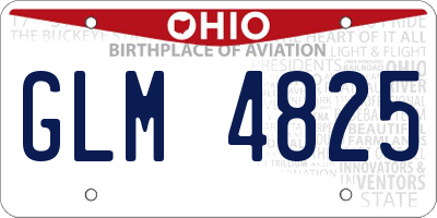 OH license plate GLM4825