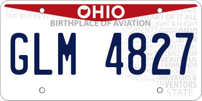OH license plate GLM4827